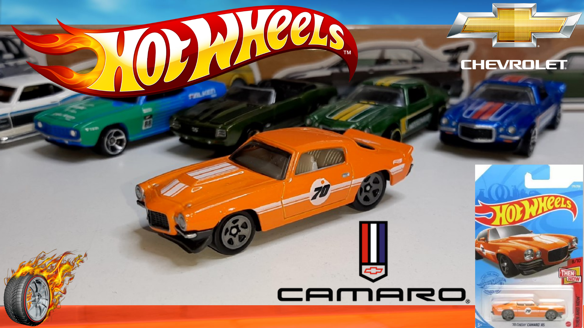 Custom Hot Wheels 70 Chevy Camaro RS HW THEN AND NOW 8/10
