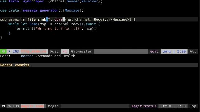 Rust Tokio Agents #4 Generalizing our File Sink using Trait Bounds #rustlng #livecoding #tokio