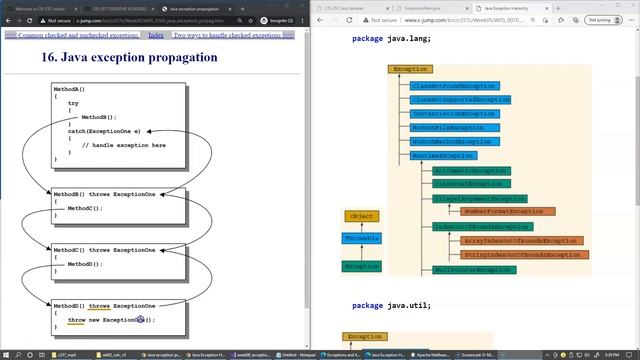 8.4 Java exception propagation
