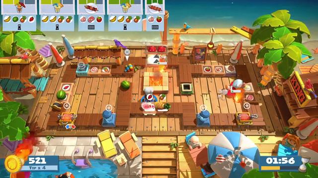 Overcooked! All You Can Eat Surf and Turf 3-2 4 Stars