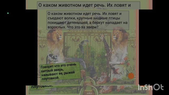 Виртуальная экскурсия по зоопарку.  Естествознание. 1 класс, тема : Какие бывают животные.
