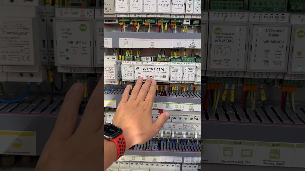 Щит умный дом для однокомнатной квартиры с dali  #умныйдомподключ #dali #arlight #wirenboard