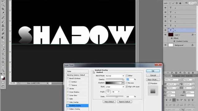 Photoshop Tutorial Shadow Text Design Photoshop Pixel