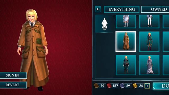 Harry Potter Hogwarts mystery -clothes of character