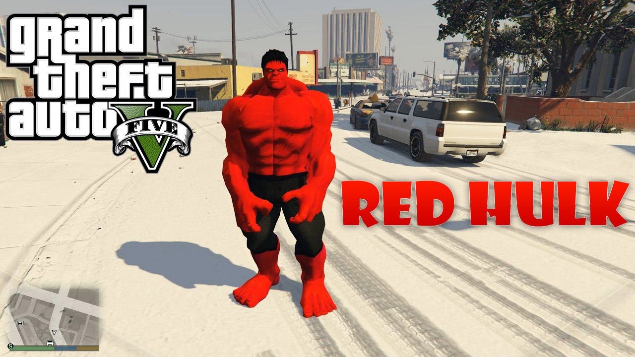 Red Hulk mod GTA 5 - ГТА 5 моды - установка и обзор мода