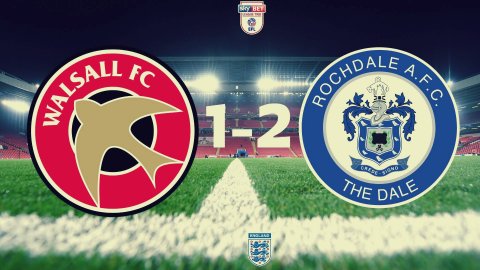 EFL.Ligue Two. День матча 21. Walsall 1-2 Rochdale. Первое домашнее поражение в сезоне.