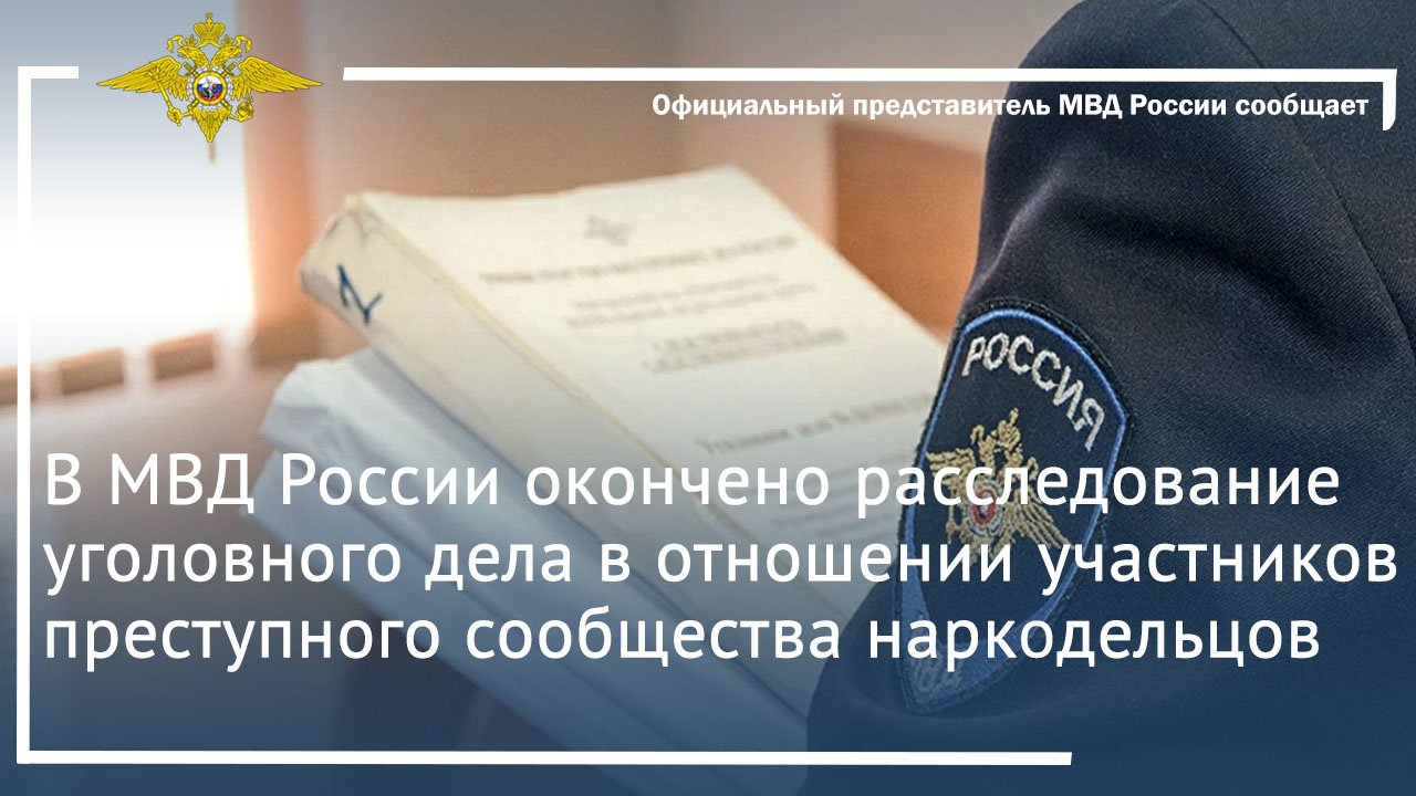 В МВД России окончено расследование уголовного дела в отношении участников преступного сообщества