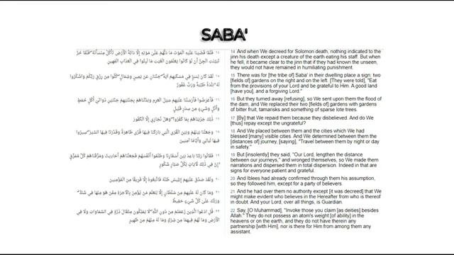 Part 34  Surah Saba  Full Surah  Quran Tafseer in English by Nauman Ali Khan
