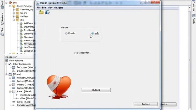 java how to use Radio button and ButtonGroup