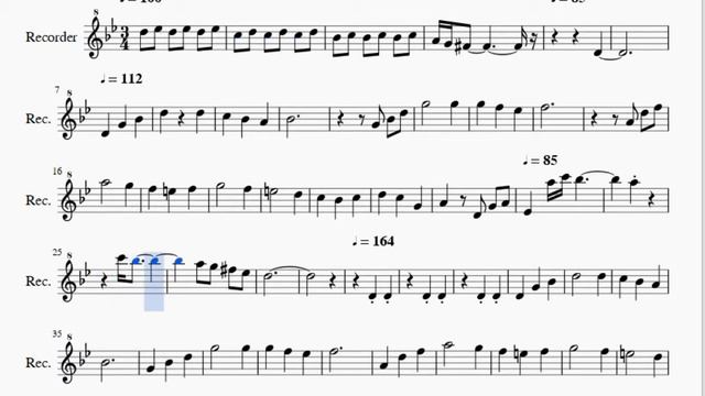 Recorder Sheet Music: How to play Merry Go Round of Life (Howl's Moving Castle) by Joe Hisaishi