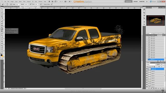 Adobe #Photoshop - Авто тюнинг GMC в GMC Caterpillar edition
