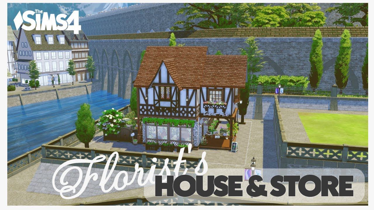 Дом и магазин цветочницы в Винденбурге│Florist's house&store│Симс 4 Строительство | StopMotion NO CC