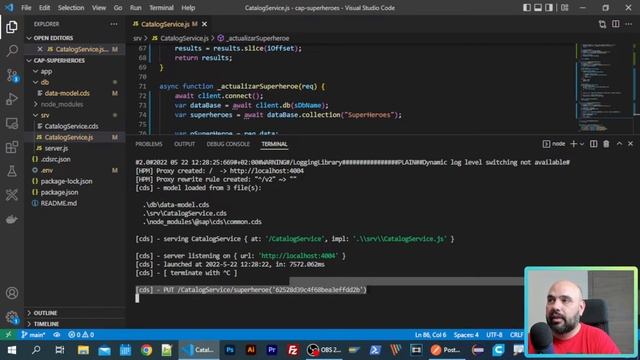 SAP CAP y MongoDB: Método PUT (Update)