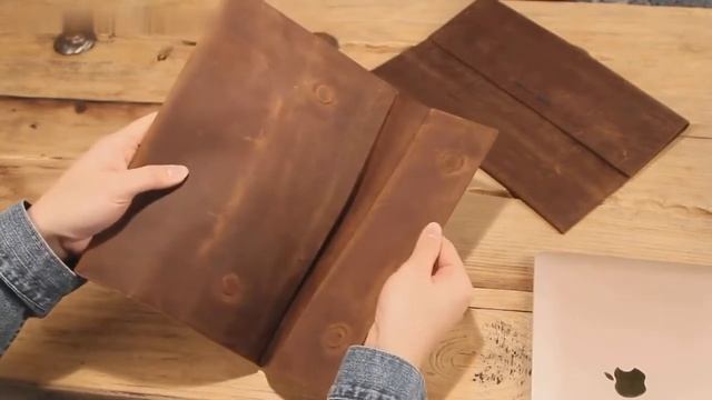 Woosir Crazy Horse Leather Sleeve for MacBook Pro