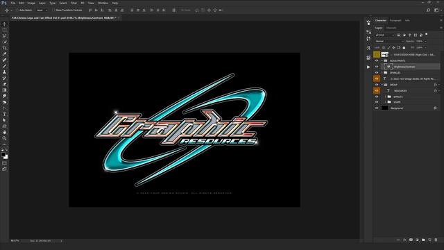 Y2K Chrome Logo  / Text Effect Vol 01