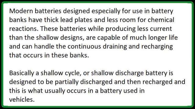 Building A Renewable Energy Battery Bank?  Deep Cycle Or Shallow Cycle