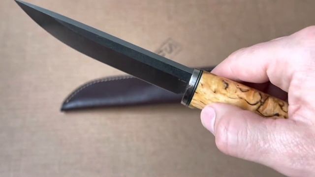 Нож «Лиман» Стабилизированная карельская берёза, S390. Сандер