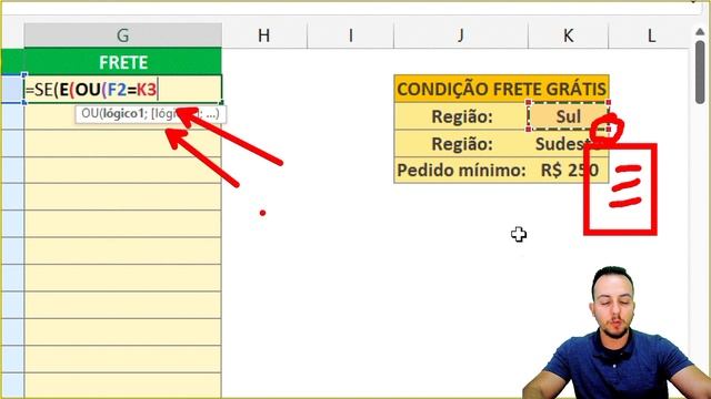 Função SE com 3 condições diferentes no Excel | Função SE, Função E, Função OU