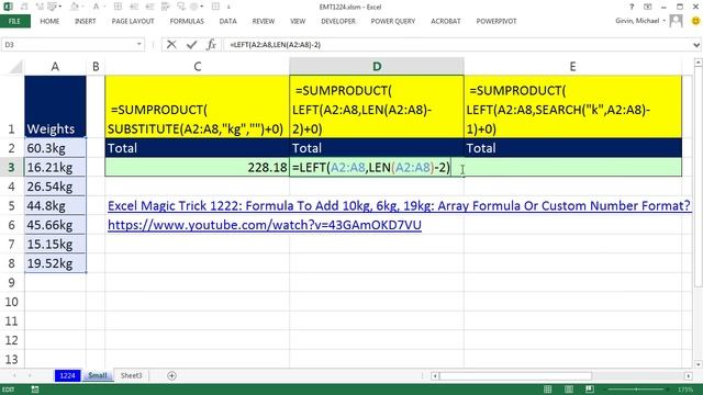 Excel Magic Trick 1224: Which Similar Array Formula? Compare Number of Array Operations