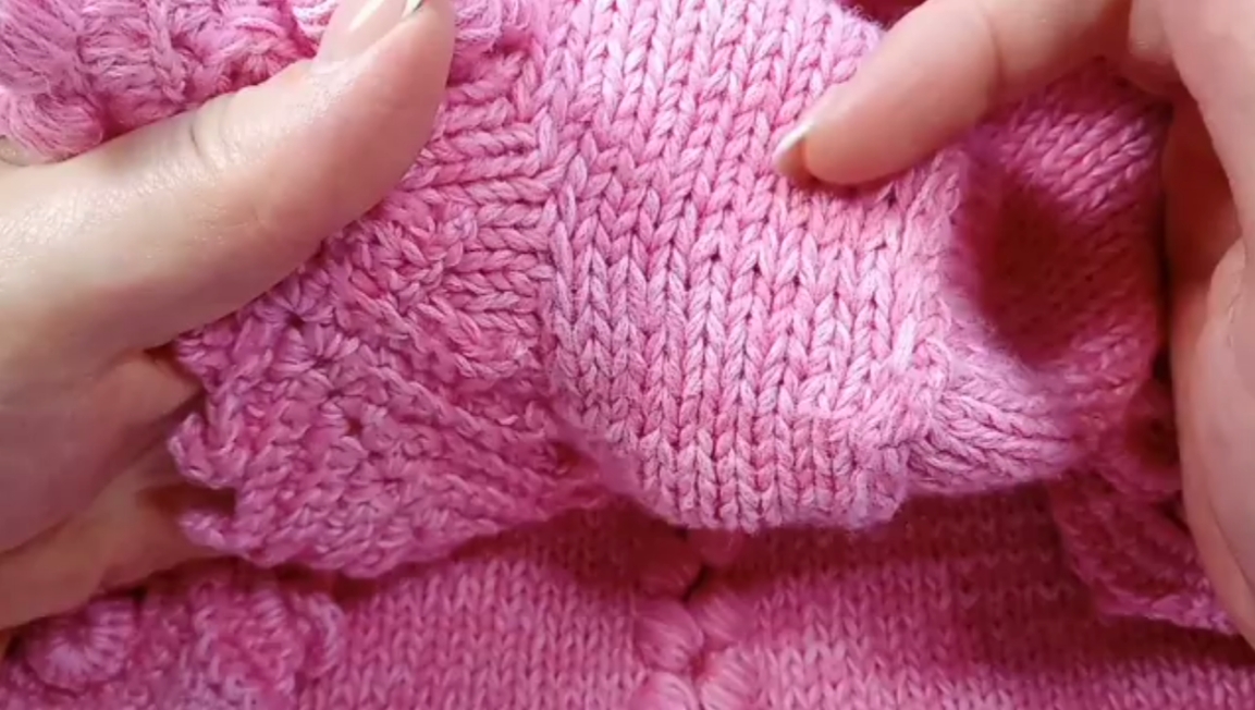 💞Соединение петель лицевой глади💞 (петля в петлю)👍👍👍 (4 часть).mp4