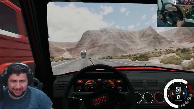 BOL KAZALI ÇILGIN TRAFİK MODU İLE UZUN YOL SEFERİ / BeamNG.drive / Diy Arduino steering wheel set