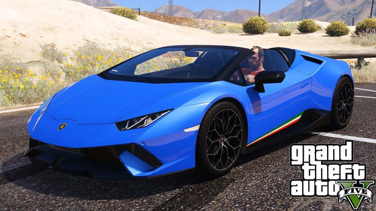 GTA 5 mod Lamborghini Huracan Performante Spyder - ГТА 5 моды - установка и обзор мода