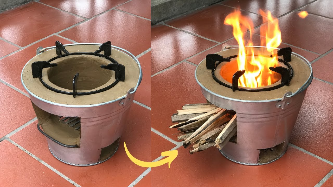 Самодельная печь из ведра