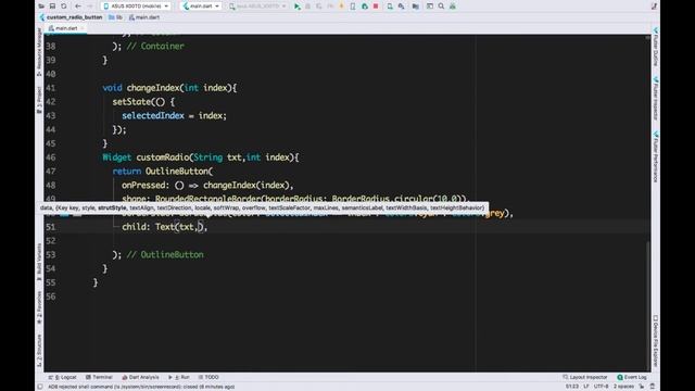 Flutter custom radio button