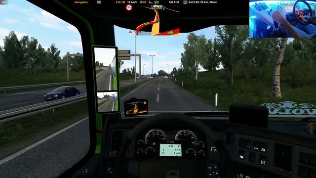 (DELIVERY_122) ETS2 . Disinfectant (27t). Hirtshals/Denmark to Aalborg/Denmark.