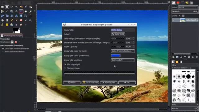 Gimp 2.8 Filter -Copyrightplacer