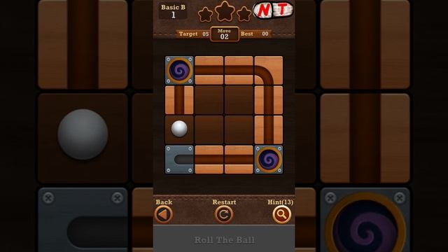 Roll the Ball: slide puzzle 2 - Basic B Level 1 walkthrough