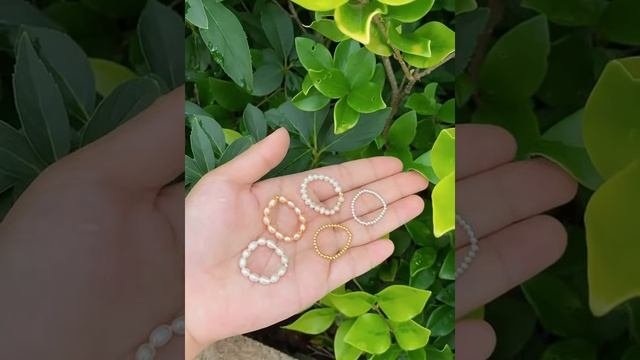 ASHIQI Fashion 3 4mm Mini Small Natural Freshwater Pearl Couple Rings For Women Real 925 Sterling
