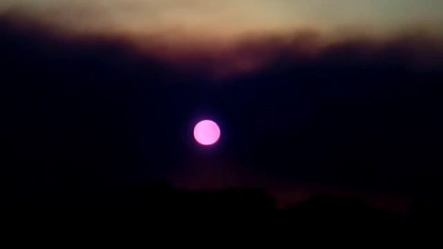 Pink sun at Sunset in Coimbra Portugal#skywatchersunited