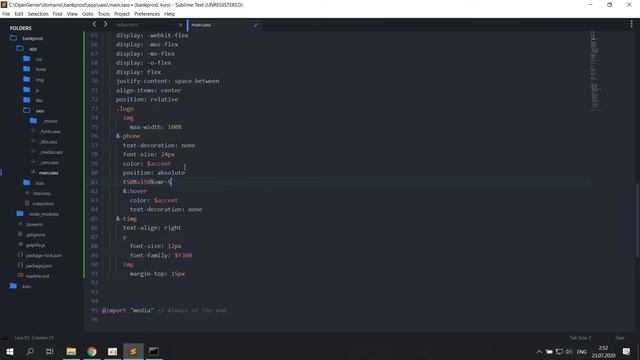 HTML&CSS3&SASS&GULP верстка макета на Figme. Урок (3) для начинающих верстальщиков