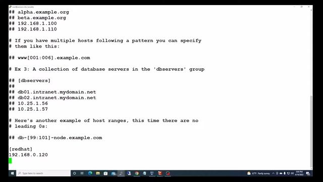 Ansible server and clients configuration