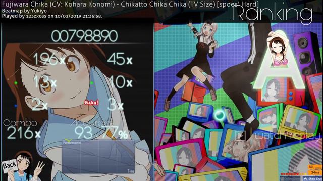 Kaguya-sama: Love Is War ED 2 - osu! (Chikatto Chika Chikattsu)