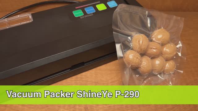 Сохрани свежесть еды надолго! Вакуумный упаковщик ShineYe P-290 для пищевых продуктов