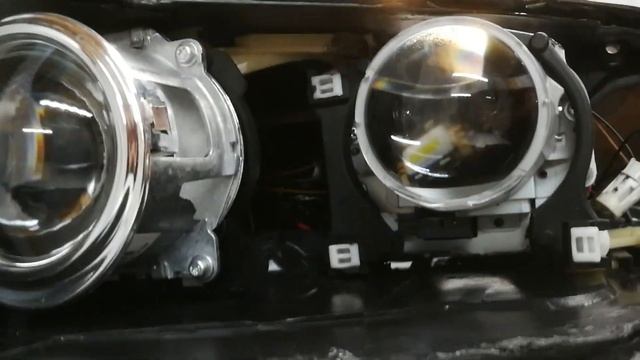 VW Touareg przeróbka lamp na Bi-led