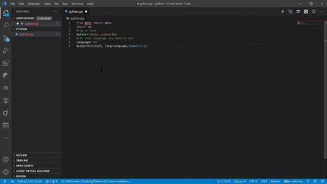 Text to speech using Python