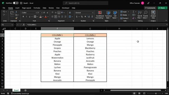 EXCEL - How to COMPARE Two Columns for DUPLICATE DATA  (2 Easy Methods)