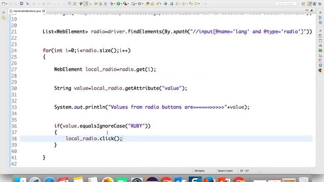 Handle Dynamic Radio Button and Check Box in Selenium Webdriver