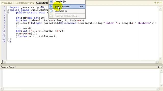 Java Tutorial (Sum of Odd Elements)