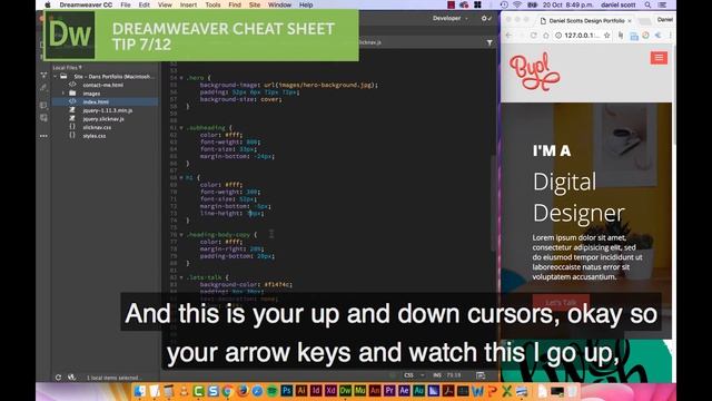 [7 / 12] Dreamweaver CC 2017 Tips & Tricks - Number Adjustment