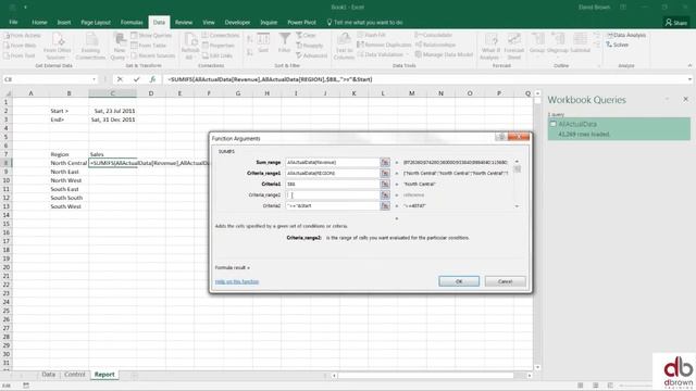 Report Automation Technique with the SUMIFS Function & Power Query in Excel