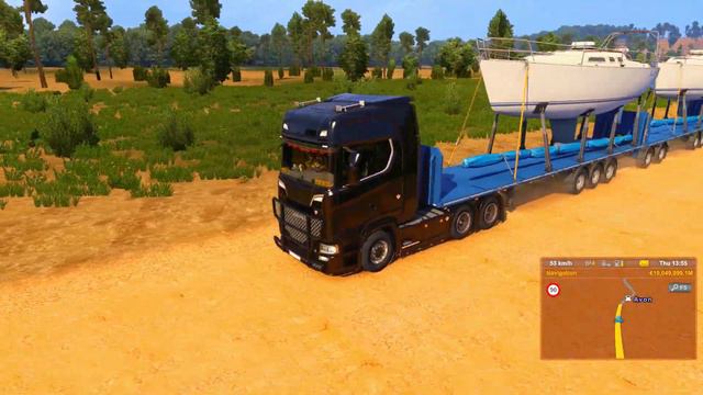Taking 10 Trailers with only 3 Trucks in Muddy Road | Euro Truck Simulator 2