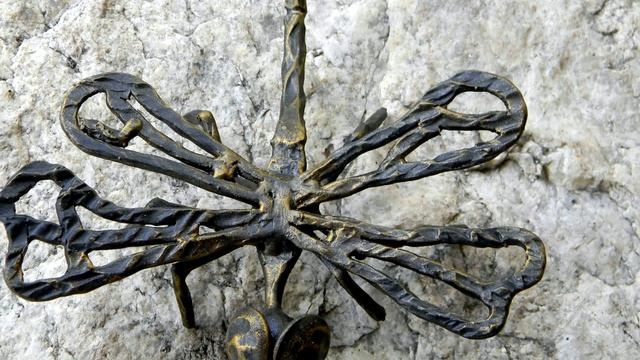 Кованая стрекоза из металла . Изделие художественной ковки