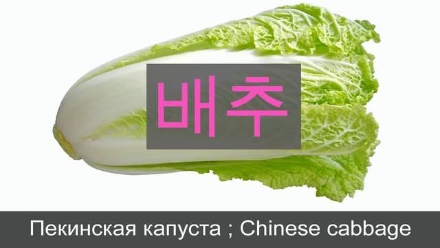 KorDic 6  "16 овощей на корейском", "16 vegetables in korean"