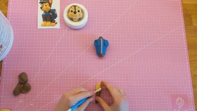 How to make Chase from Paw Patrol - fondant cake topper tutorial