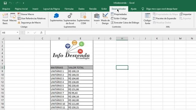 Como habilitar a guia desenvolvedor no EXCEL 2019