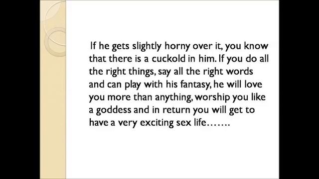 Hotwife lifestyle: How to turn your man into a cuckold. Part: 1